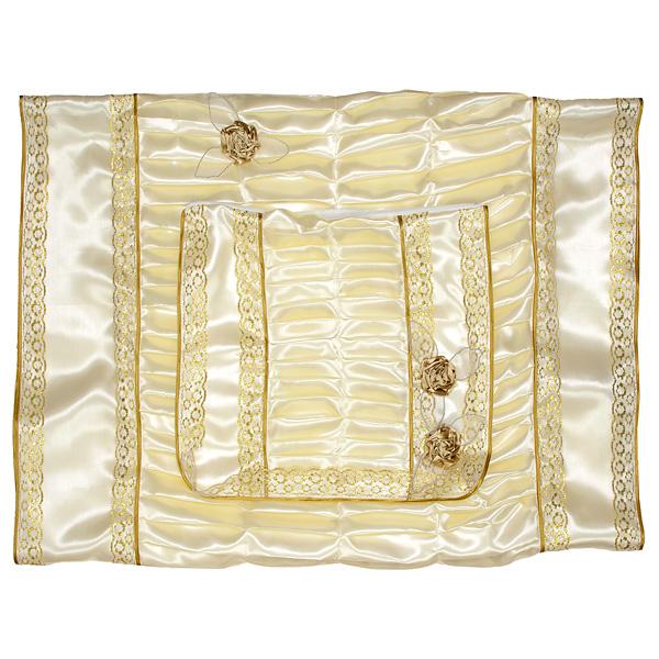 Комплект Гвоздика Шампань, цветок зол,цепь серебро