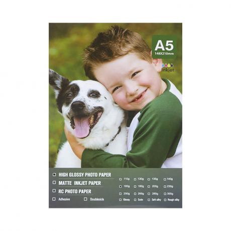 Фотопапір А5 пл. 160г/м², 100 аркушів, глянцева 498 Фотопапір А5 пл. 160г/м², 100 аркушів, глянцева 498