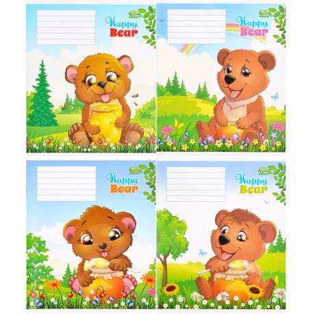 Зошит кольоровий 12 аркушів, коса лінія з додатковою лінією Green 2945 Зошит кольоровий 12 аркушів, коса лінія з додатковою лінією Green 2945