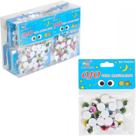 Набор для поделок глаза цветные 1,2 см 121 Набор для поделок глаза цветные 1,2 см 121