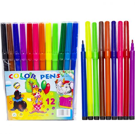 Фломастер 12 кольорів Мультики 1871-12 Фломастер 12 кольорів Мультики 1871-12