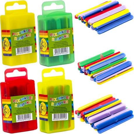 Рахункові палички у пластиковій коробці Рахункові палички у пластиковій коробці