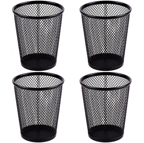 Стакан для ручок метал Сітка-Конус 3680, чорний 9х10,5 см Стакан для ручок метал Сітка-Конус 3680, чорний 9х10,5 см