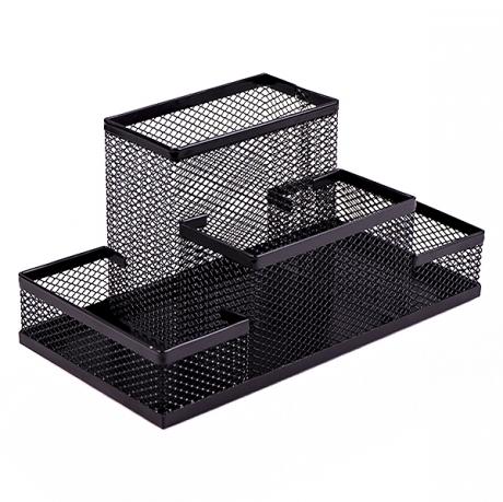 Органайзер настільний металевий Сітка 3684-В1 чорний 4 відд. 15х10х10см Органайзер настільний металевий Сітка 3684-В1 чорний 4 відд. 15х10х10см