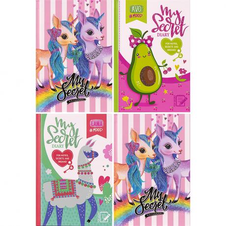 Блокнот "Секретник" для девочек А5 тв.пр/мат. лом., англ 217796/ДН424/3-6 Блокнот "Секретник" для девочек А5 тв.пр/мат. лом., англ 217796/ДН424/3-6