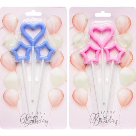 Набор свечей для торта 3шт JY-1060 Набор свечей для торта 3шт JY-1060