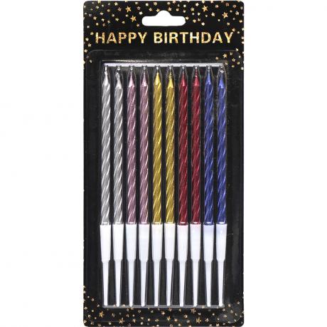 Набір свічок для торта 10шт TL-1046 металік спіраль Набір свічок для торта 10шт TL-1046 металік спіраль