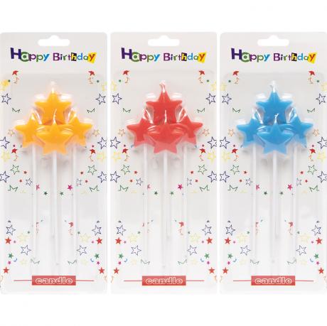 Набор свечей для торта "Звездочки" 4шт TL-1045 Набор свечей для торта "Звездочки" 4шт TL-1045