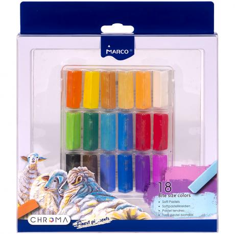 Пастель суха 18 кольорів, Е1060/18 MARCO Пастель суха 18 кольорів, Е1060/18 MARCO