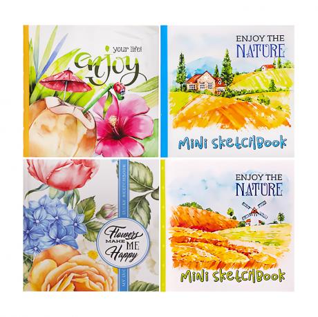 Блокнот скетчбук "Мандарин" жесткая. обкл. 64л. 10х10см 206974/БК 300/6,9,11,19 Блокнот скетчбук "Мандарин" жесткая. обкл. 64л. 10х10см 206974/БК 300/6,9,11,19