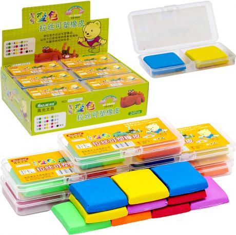 Ластик еластичний клячка у футлярі по 2шт HJ-6662 для художніх робіт Ластик еластичний клячка у футлярі по 2шт HJ-6662 для художніх робіт