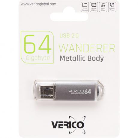 Флешка Verico USB 64Gb Wanderer Gray 600746 Флешка Verico USB 64Gb Wanderer Gray 600746