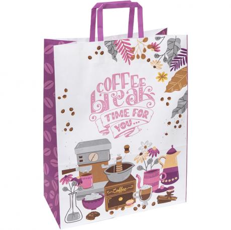 Пакет бумажный КРАФТ белый 32х15х42см KGB 324215-32 Пакет бумажный КРАФТ белый 32х15х42см KGB 324215-32