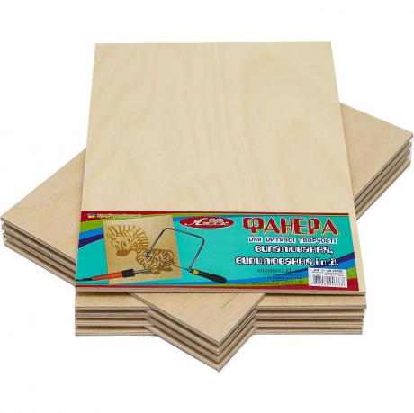 Фанера А4 3мм для выпиливания и обжига AS-0710 Фанера А4 3мм для выпиливания и обжига AS-0710
