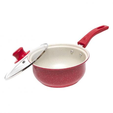 Сотейник мармурова крихта із кришкою 18х8см 367-5 Сотейник мармурова крихта із кришкою 18х8см 367-5