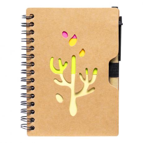 Блокнот А6 на спіралі 64ар. з набором стікерів та ручкою JX010 Блокнот А6 на спіралі 64ар. з набором стікерів та ручкою JX010