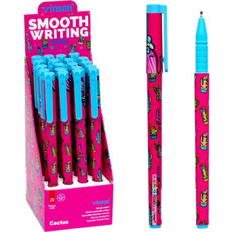 Ручка масляна VINSON Cactus синя A152 Ручка масляна VINSON Cactus синя A152