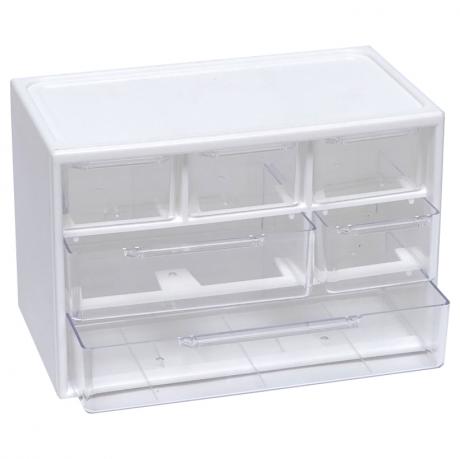 Органайзер настільний 6 відділень Білий 12х18х9,5см WXS-4 Органайзер настільний 6 відділень Білий 12х18х9,5см WXS-4