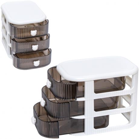 Органайзер настільний 3 відділення Білий 13х14х18см WXS-3 Органайзер настільний 3 відділення Білий 13х14х18см WXS-3