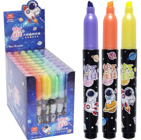 Набір текстовидільників 6 кольорів Космос H609-6 Набір текстовидільників 6 кольорів Космос H609-6