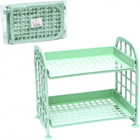 Органайзер - полиця М'ятний 22*20*14см пластиковий, 2 яруси WXS-7 Органайзер - полиця М'ятний 22*20*14см пластиковий, 2 яруси WXS-7