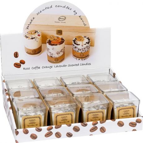 Ароматична свічка 7*6,5*7,5см Rose у скляному стакані 7*7*7,5см KF005-1 Ароматична свічка 7*6,5*7,5см Rose у скляному стакані 7*7*7,5см KF005-1