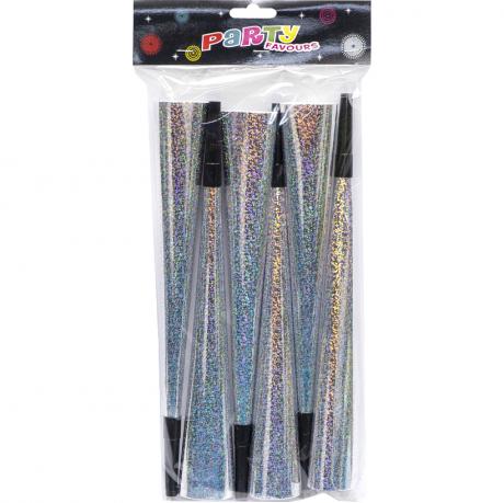 Набір трубочка-свисток фольгована 27см 6 штук 1698-3 Набір трубочка-свисток фольгована 27см 6 штук 1698-3