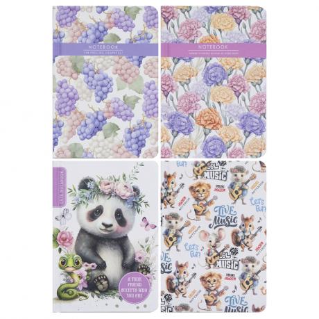 Блокнот А6 Мандарин 64л. чистий лист 80г/м2, тверда обкл. 9528/-29/-30/-31 Блокнот А6 Мандарин 64л. чистий лист 80г/м2, тверда обкл. 9528/-29/-30/-31