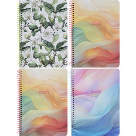 Блокнот А5 Мандарин 80л. тб. обл. спіраль, клітинка 60г/м2 9584/-85/-86 Блокнот А5 Мандарин 80л. тб. обл. спіраль, клітинка 60г/м2 9584/-85/-86