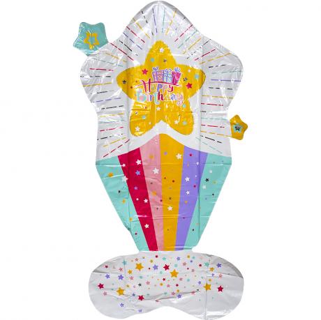 Кулька фольгована підлогова Happy Birthday 120 см FL-001 Кулька фольгована підлогова Happy Birthday 120 см FL-001