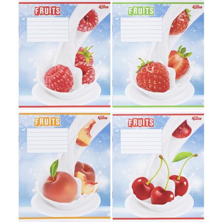 Зошит кольоровий 12 аркушів, коса з доп.лініей 3534-1с Зошит кольоровий 12 аркушів, коса з доп.лініей 3534-1с