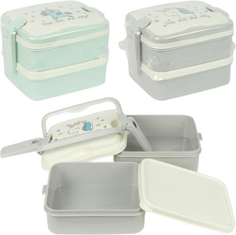 РОЗПРОДАЖ! Контейнер для їжі подвійний ланч-бокс 16*12*11см 6301 РОЗПРОДАЖ! Контейнер для їжі подвійний ланч-бокс 16*12*11см 6301