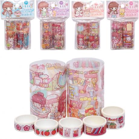 Набір для творчості Скотч декоративний паперовий 5шт та наліпки XM-TZ2775B Набір для творчості Скотч декоративний паперовий 5шт та наліпки XM-TZ2775B