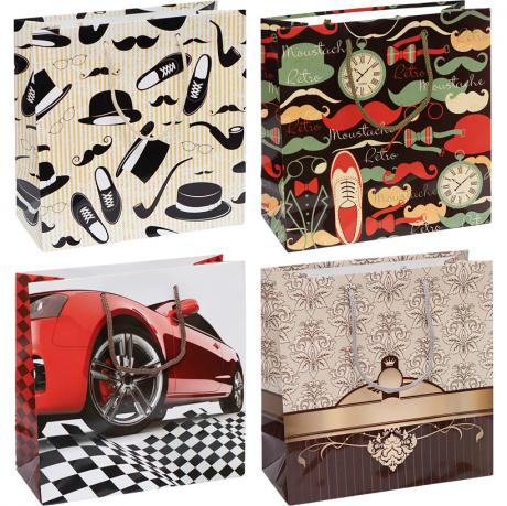 Пакет кольоровий квадрат Чоловічий 24х24х10 см 4030 Пакет кольоровий квадрат Чоловічий 24х24х10 см 4030