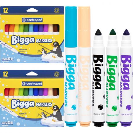 Фломастер 12 кольорів 7650/12 Bigga CENTROPEN Фломастер 12 кольорів 7650/12 Bigga CENTROPEN