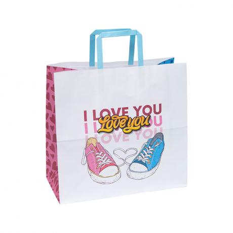 Пакет паперовий КРАФТ білий 32х15х30см KGB 323015-25 Пакет паперовий КРАФТ білий 32х15х30см KGB 323015-25