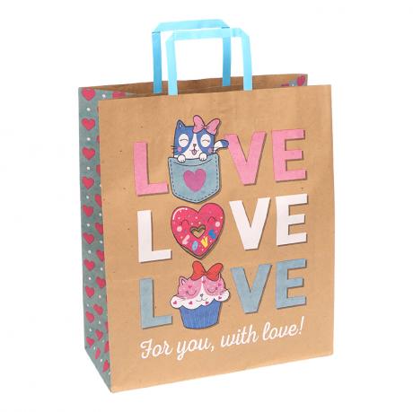 Пакет паперовий КРАФТ білий 32х15х38см KGB 323815-33 Пакет паперовий КРАФТ білий 32х15х38см KGB 323815-33