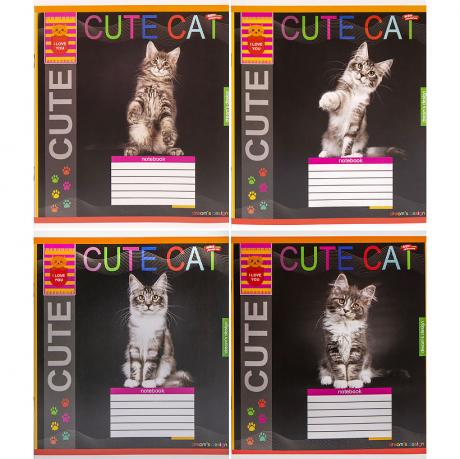 Зошит кольоровий 12 листів, клітина 3701 Зошит кольоровий 12 листів, клітина 3701