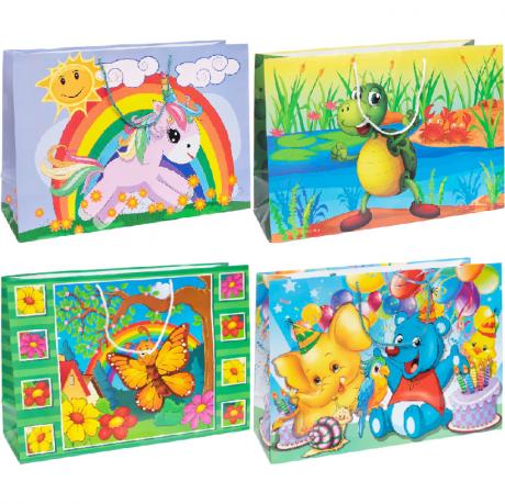 Пакет кольоровий гігант Дитячий горизонтальний 33х46х15см 6042 Пакет кольоровий гігант Дитячий горизонтальний 33х46х15см 6042