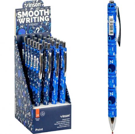 Ручка масляна VINSON синя K36 автоматична Ручка масляна VINSON синя K36 автоматична