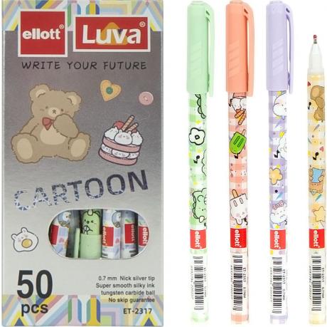 Ручка кулькова Luva Ellott ET2317-50 синя, у картонній коробці Ручка кулькова Luva Ellott ET2317-50 синя, у картонній коробці