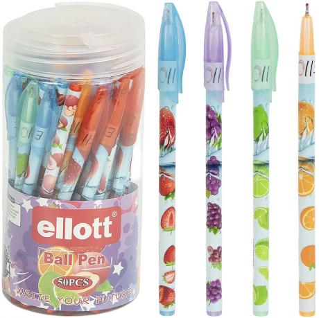 Ручка кулькова Luva Ellott ET813T-50PVC синя, у пластиковому тубусі Ручка кулькова Luva Ellott ET813T-50PVC синя, у пластиковому тубусі