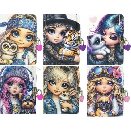 Блокнот А6 Fresh 64ар. на замочці, чистий лист 60г/м2, тверда обкл. 9856-9861 Блокнот А6 Fresh 64ар. на замочці, чистий лист 60г/м2, тверда обкл. 9856-9861