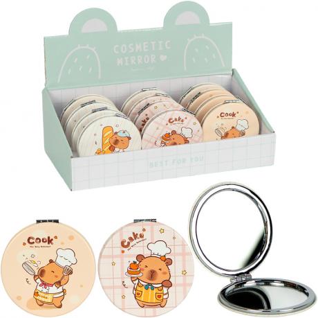 Дзеркало косметичне кишенькове ZT185-2464C кругле Дзеркало косметичне кишенькове ZT185-2464C кругле