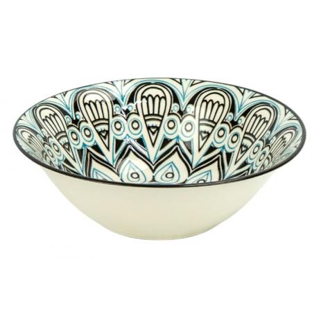 Тарілка глибока керамічна 7-ка з візерунком D17,5*7,5см 500мл 6895-19 Тарілка глибока керамічна 7-ка з візерунком D17,5*7,5см 500мл 6895-19