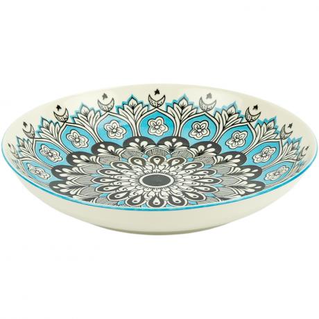 Тарілка керамічна 9-ка з візерунком D23*6,5см 700мл 6895-88 Тарілка керамічна 9-ка з візерунком D23*6,5см 700мл 6895-88