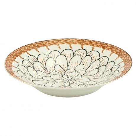 Тарілка супова керамічна 8-ка з візерунком D20*6cм 500мл 6895-124 Тарілка супова керамічна 8-ка з візерунком D20*6cм 500мл 6895-124