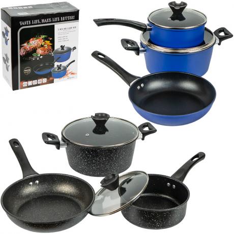 Набір посуду 5 предметів з антипригарним покриттям D18/24/24см 16749-4 Набір посуду 5 предметів з антипригарним покриттям D18/24/24см 16749-4