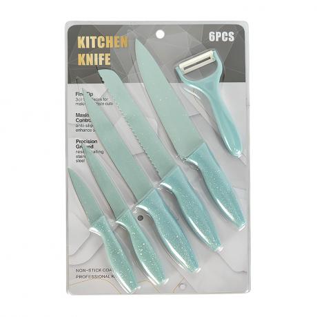 Набір кухонних ножів, 6 предметів з овочечисткою DRT-6000 Набір кухонних ножів, 6 предметів з овочечисткою DRT-6000