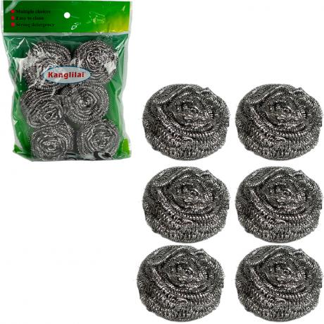 Набір металевих скребків 6 шт в целофані D6,5см К115 Набір металевих скребків 6 шт в целофані D6,5см К115